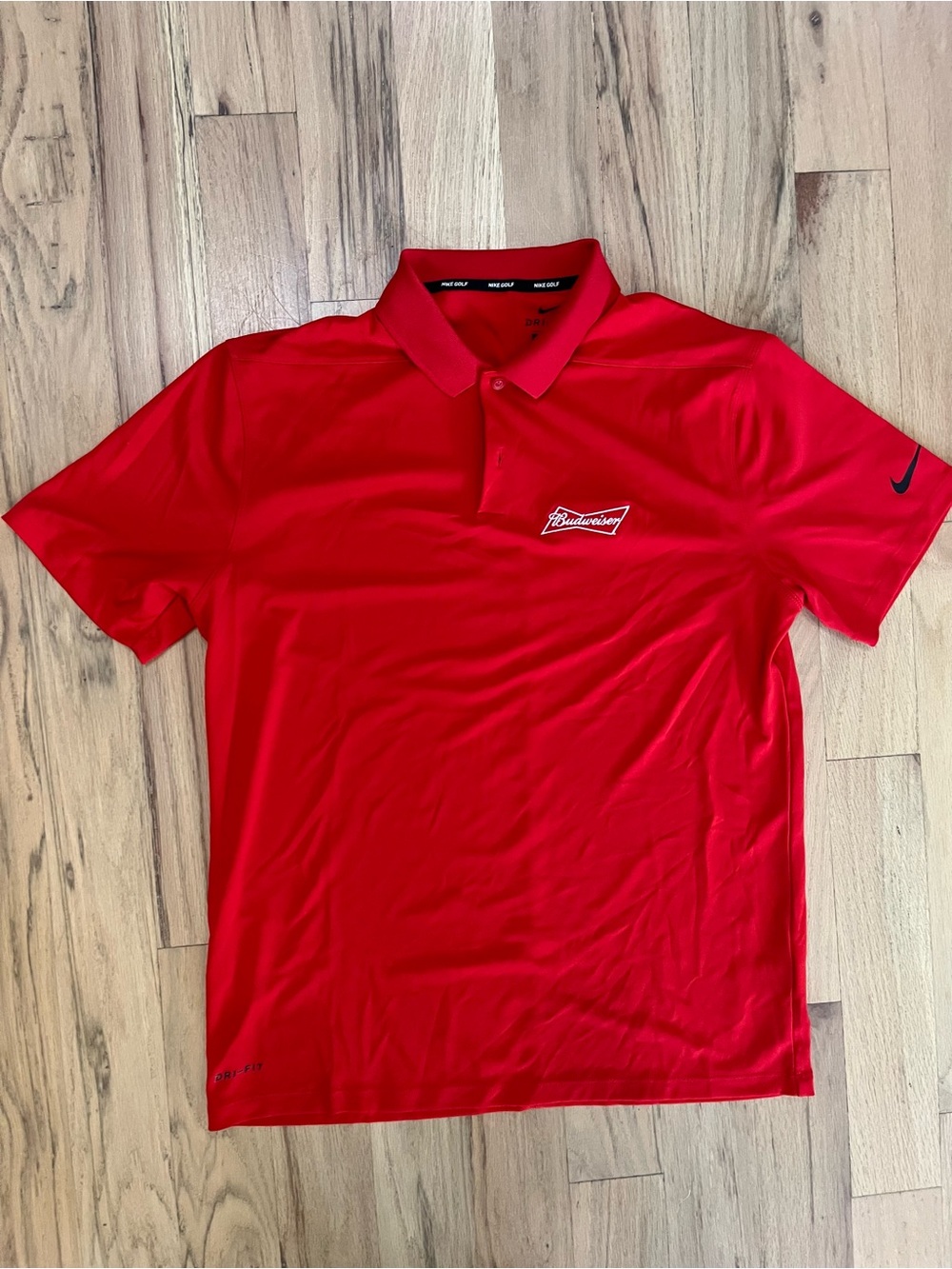 Nike Golf red Budweiser polo shirt